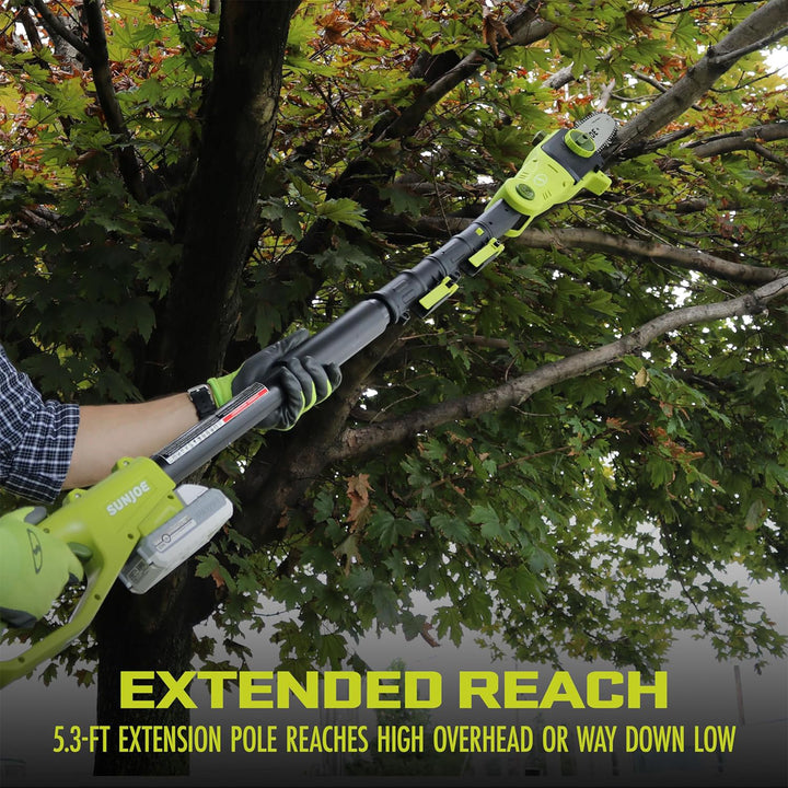 Sun Joe IONMAX Cordless Lawn Care System, Grass and Hedge Trimmer with Pole Saw