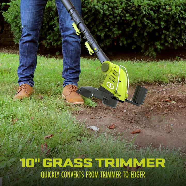 Sun Joe IONMAX Cordless Lawn Care System, Grass and Hedge Trimmer with Pole Saw