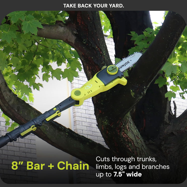 Sun Joe IONMAX Cordless Lawn Care System, Grass and Hedge Trimmer with Pole Saw