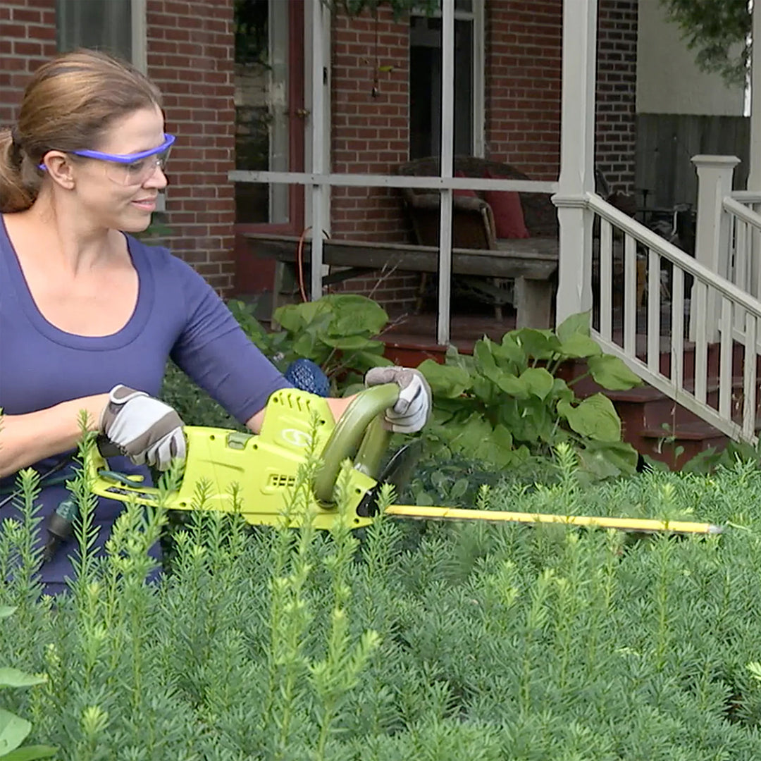 Sun Joe 19” Electric Pole Hedge Trimmer, Dual Blade Tool SJH904E (Open Box)