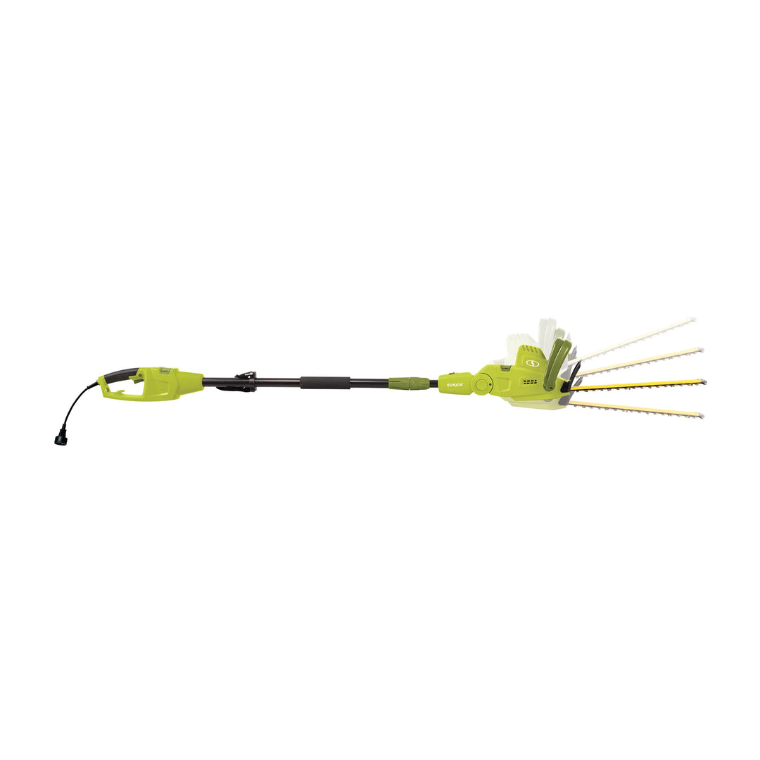 Sun Joe 19” Electric Pole Hedge Trimmer, Portable Dual Blade Tool SJH904E, Green