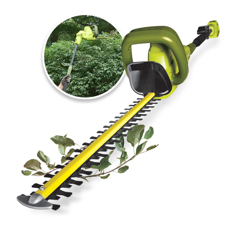 Sun Joe 19” Electric Pole Hedge Trimmer, Portable Dual Blade Tool SJH904E, Green