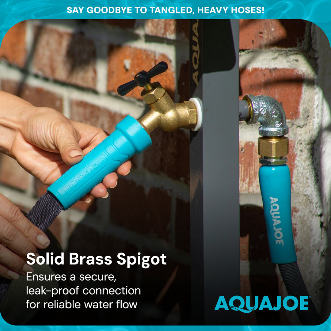 Sun Joe Steel Garden Hose Stand, Brass Faucet, Quick Install Anchor Base (Used) - VMInnovations