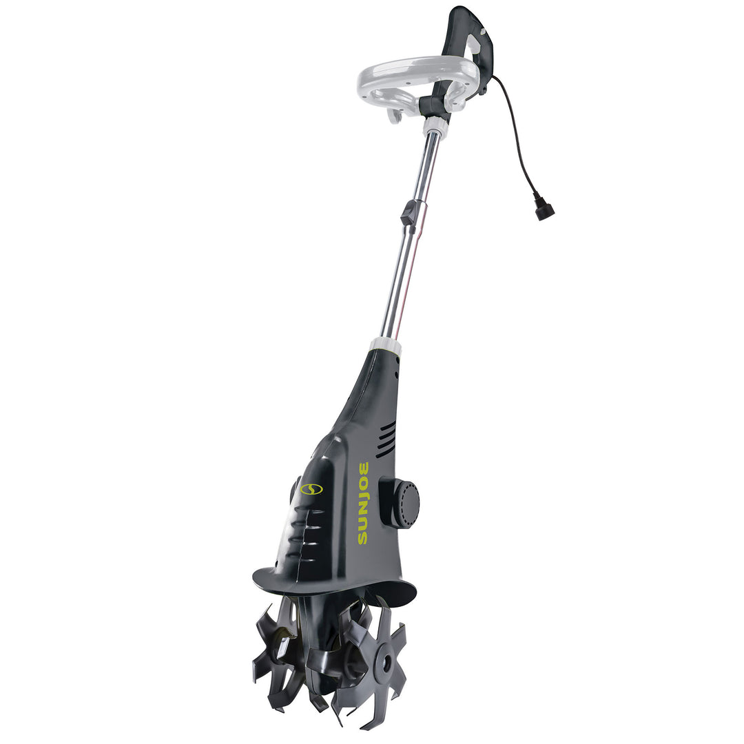 Sun Joe Electric Garden Cultivator with 2.5 Amp Motor and Steel Blades, Green