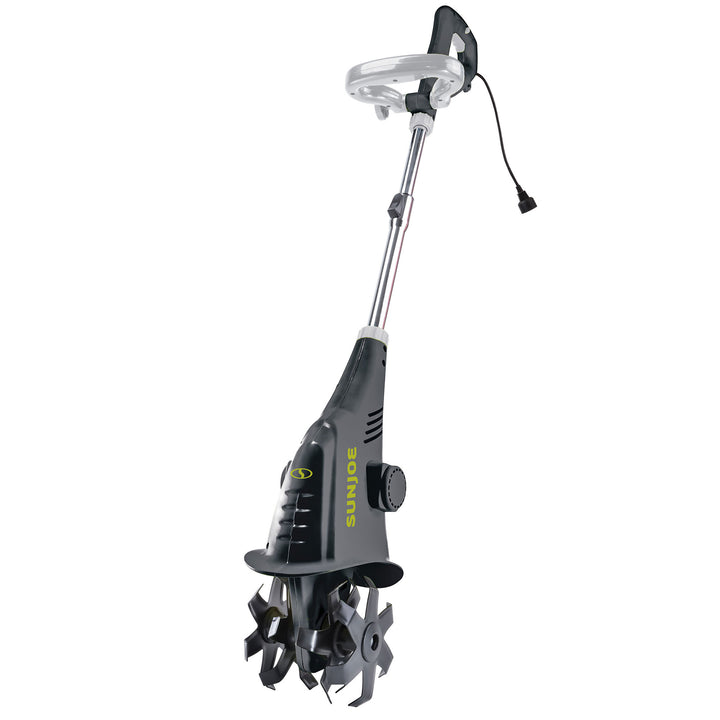 Sun Joe Electric Garden Cultivator with 2.5 Amp Motor and Steel Blades, Green