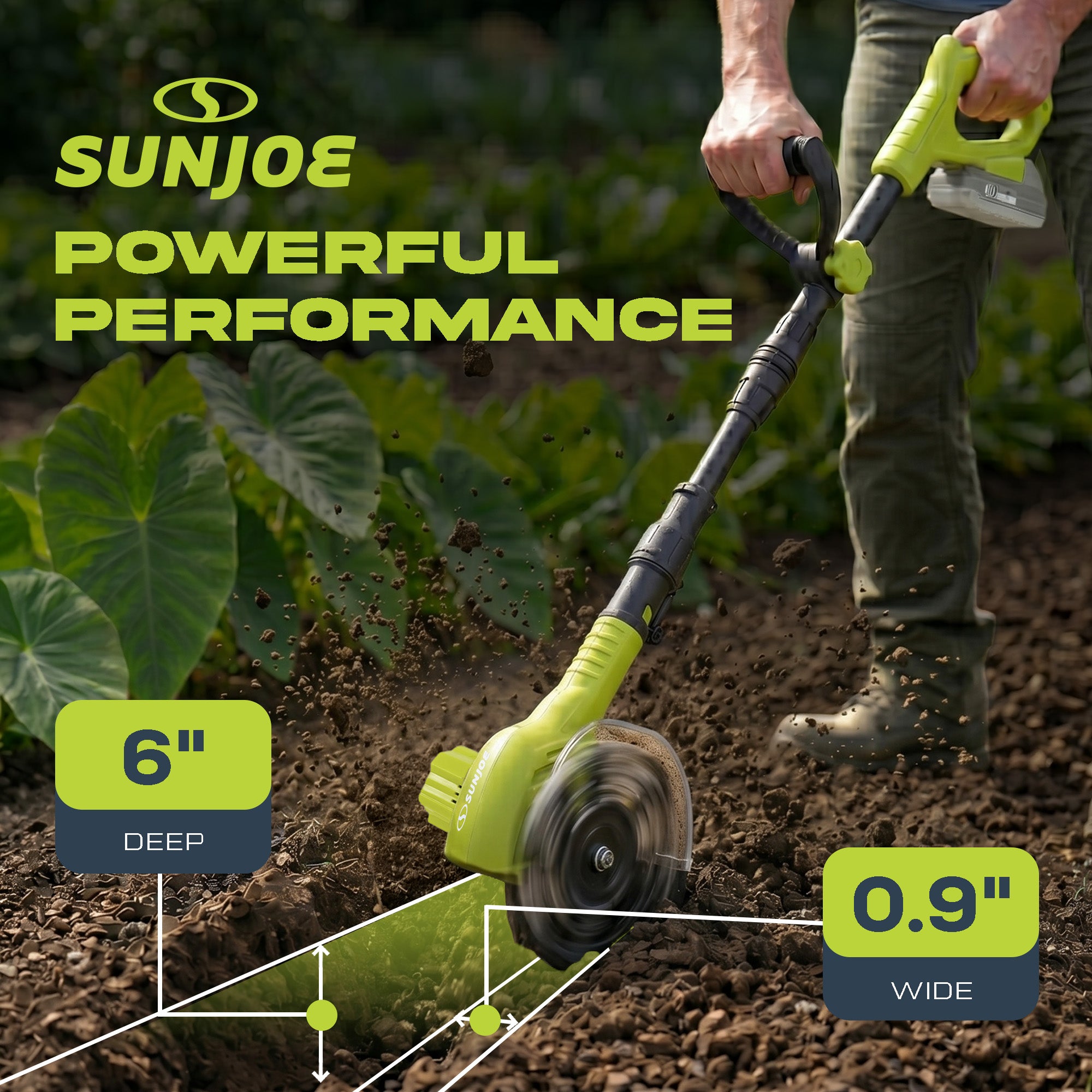 Sun Joe 24 Volt Cordless Telescoping Cultivator/Weeder with 250W Motor, TJW24C - VMInnovations