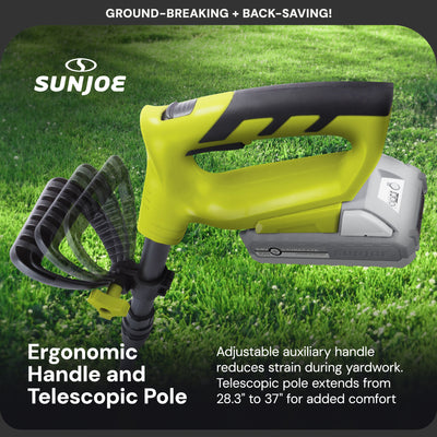 Sun Joe 24 Volt Cordless Telescoping Cultivator/Weeder with 250W Motor(Open Box)