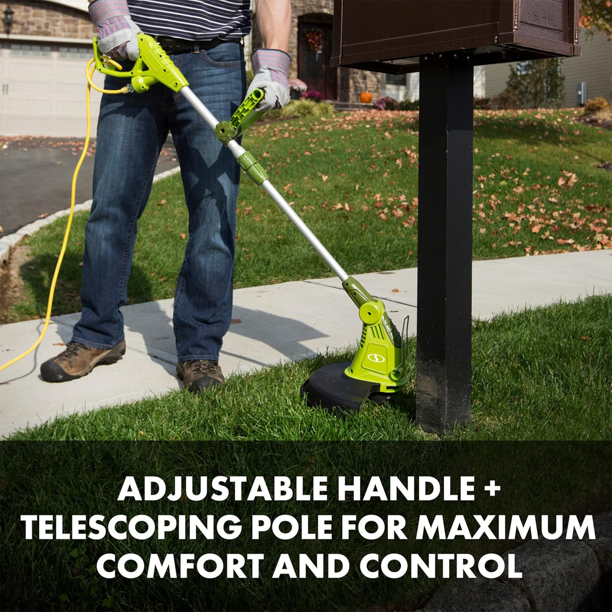 Sun Joe Electric Grass Trimmer and Edger with Telescoping Pole, TRJ13STE (Open Box)