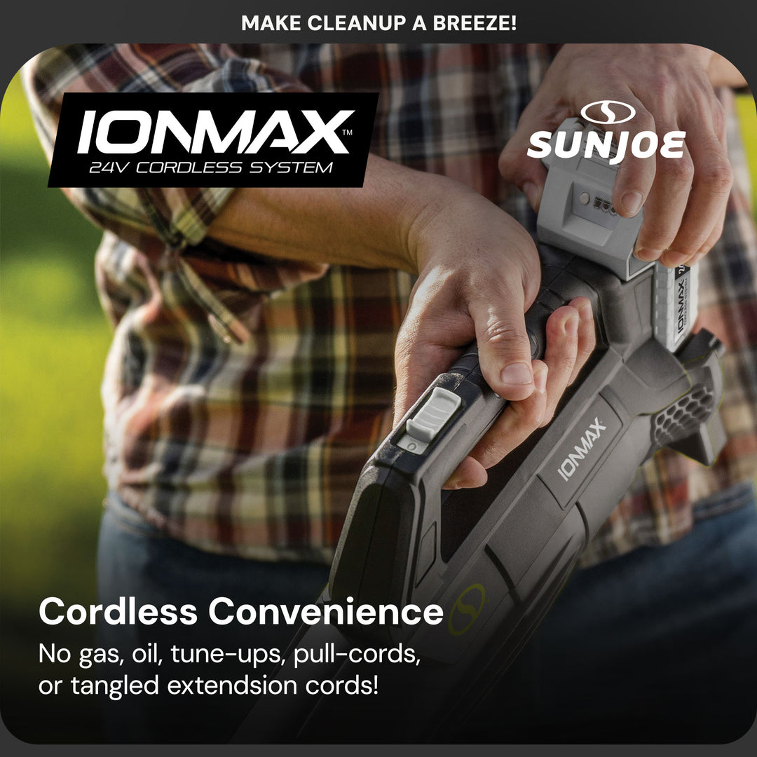 Sun Joe 24 Volt IONMAX Jet Blower Cordless Compact Turbine w/ Battery (Open Box)