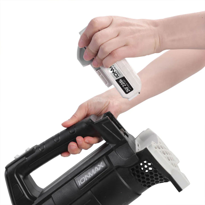 Sun Joe 24 Volt Jet Leaf Blower Cordless Compact Turbine with Battery, Blk(Used)