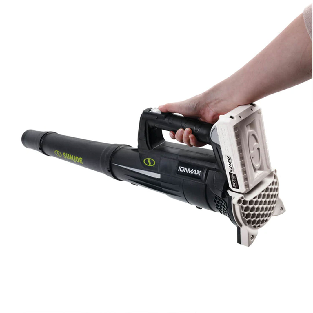 Sun Joe 24 Volt Jet Leaf Blower Cordless Compact Turbine with Battery, Blk(Used)