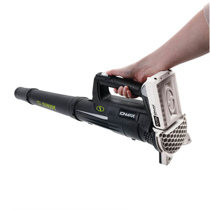 Sun Joe 24 Volt Jet Leaf Blower Cordless Compact Turbine with Battery, Blk(Used)