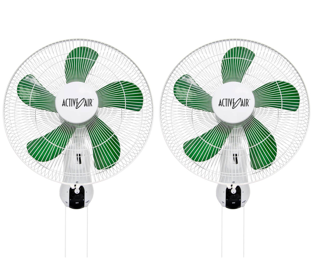 Active Air ACF16 16in 3-Speed Mountable Oscillating Hydroponic Grow Fan (2 Pack)