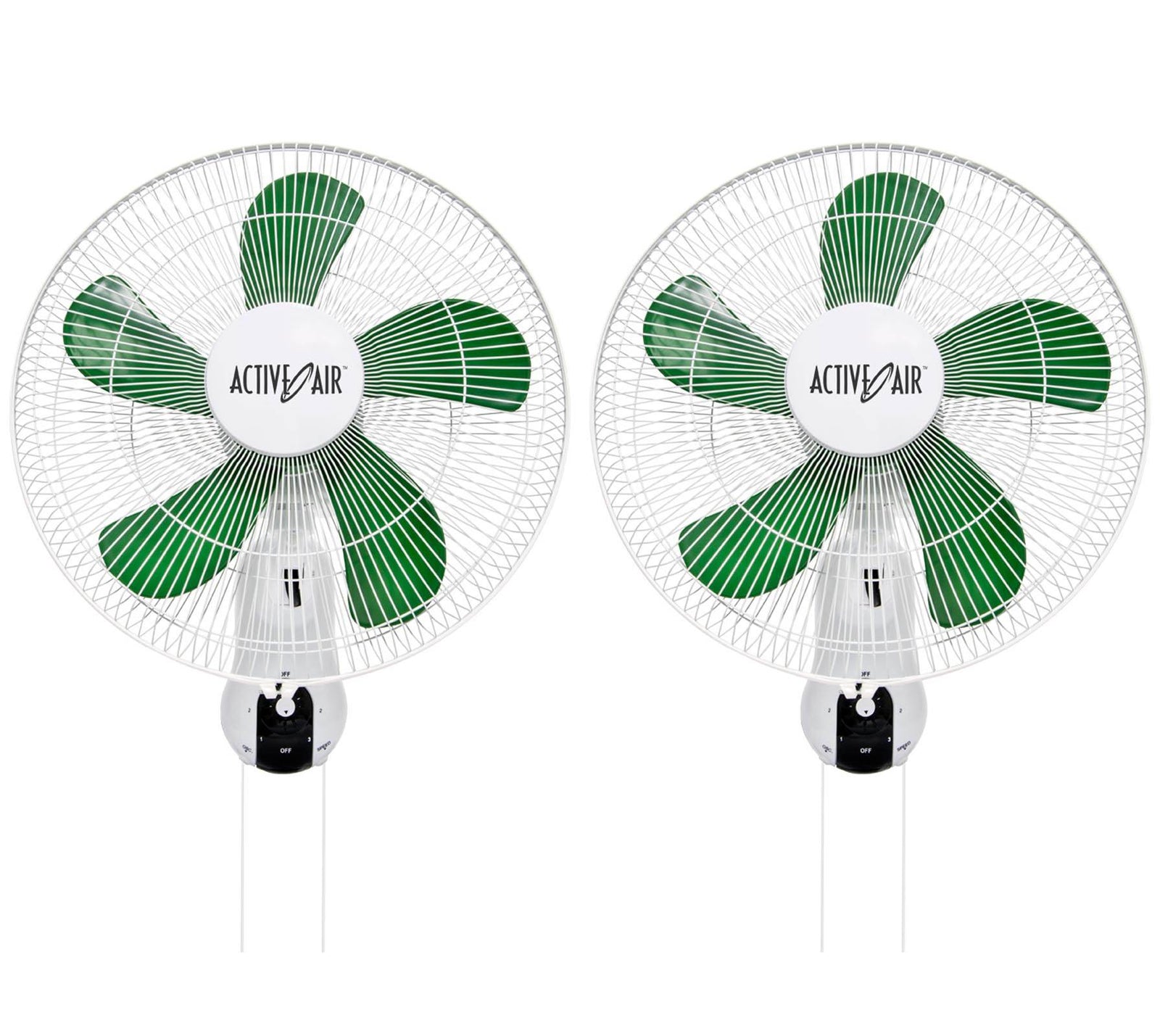 Active Air ACF16 16in 3-Speed Mountable Oscillating Hydroponic Grow Fan (2 Pack) - VMInnovations