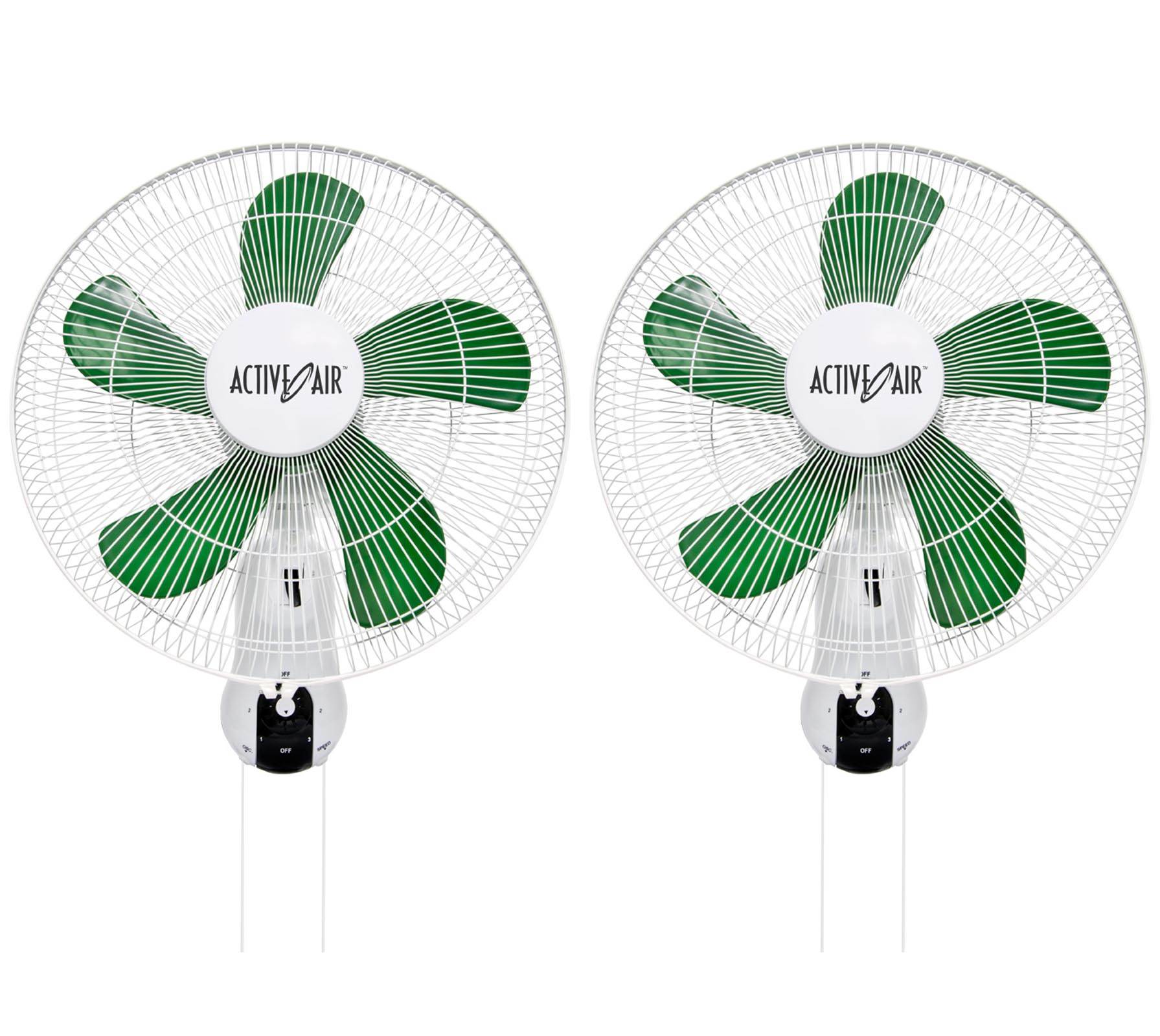 Active Air ACF16 16in 3-Speed Mountable Oscillating Hydroponic Grow Fan (2 Pack) - VMInnovations
