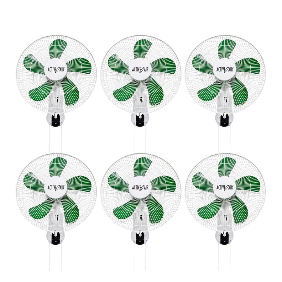 Active Air ACF16 16in 3-Speed Mountable Oscillating Hydroponic Grow Fan (6 Pack) - VMInnovations