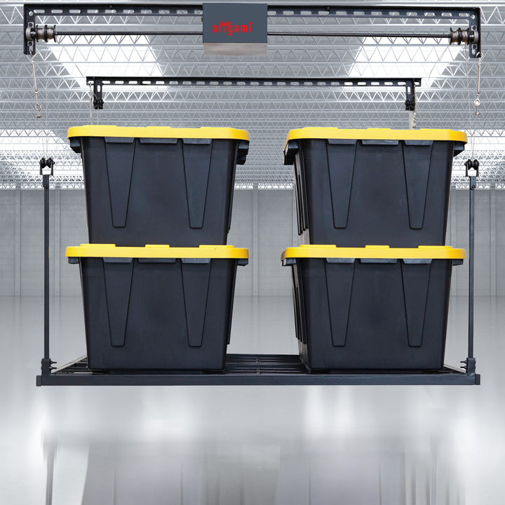 Origami Motorized Garage Ceiling Storage, 52"x25" Overhead Lift System(Open Box) - VMInnovations