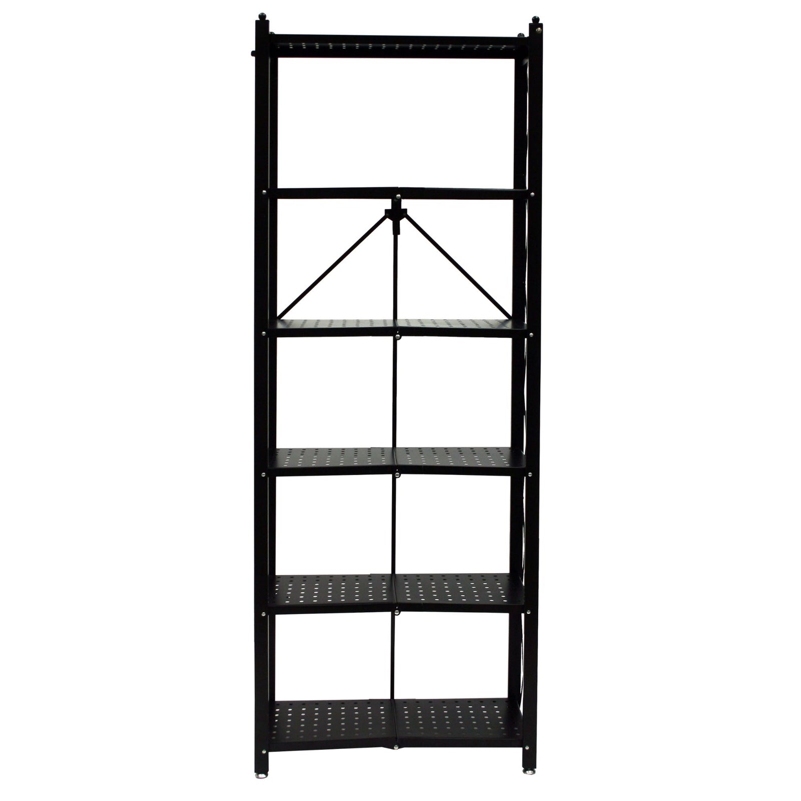 Origami RB Foldable 6 Tier Rack, Wheels, Tall/Slim, Black, Certified Refurbished - VMInnovations