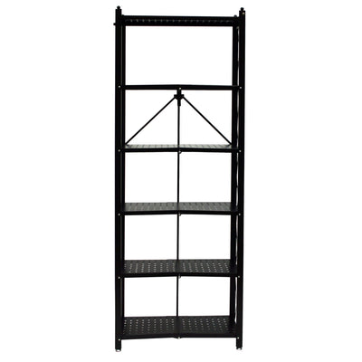 Origami RB Foldable 6 Tier Rack, Wheels, Tall/Slim, Black, Certified Refurbished - VMInnovations