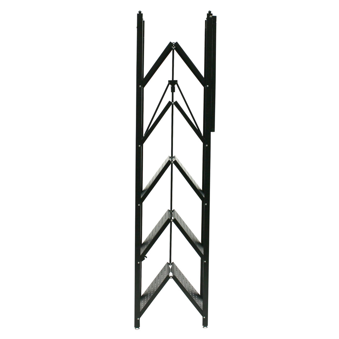 Origami RB Foldable 6 Tier Rack, Wheels, Tall/Slim, Black, Certified Refurbished