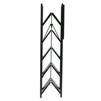 Origami RB Foldable 6 Tier Rack, Wheels, Tall/Slim, Black, Certified Refurbished - VMInnovations