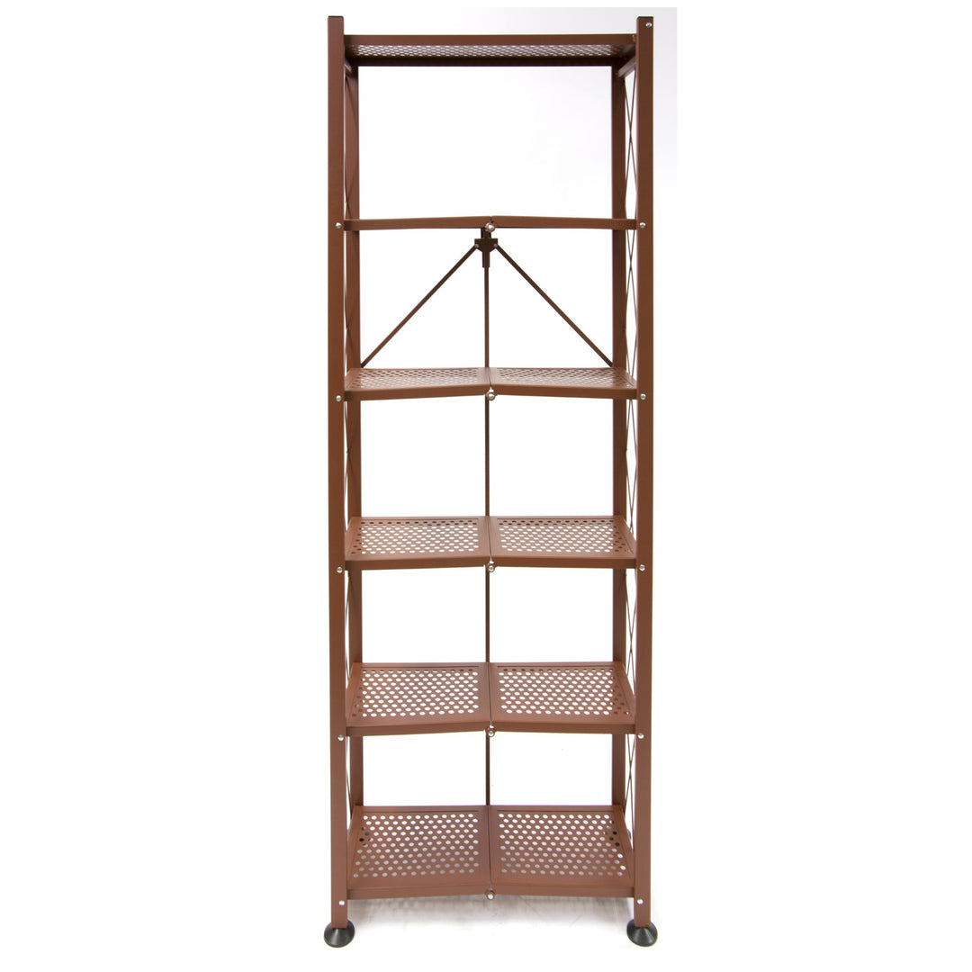 Origami RB Foldable 6 Tier Rack, Wheels Tall/Slim, Bronze, Certified Refurbished