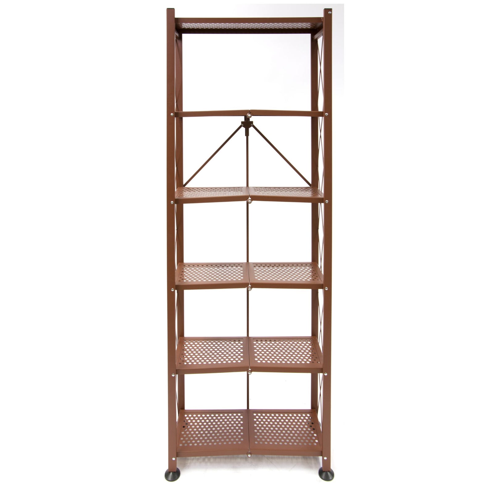 Origami RB Foldable 6 Tier Rack, Wheels Tall/Slim, Bronze, Certified Refurbished - VMInnovations