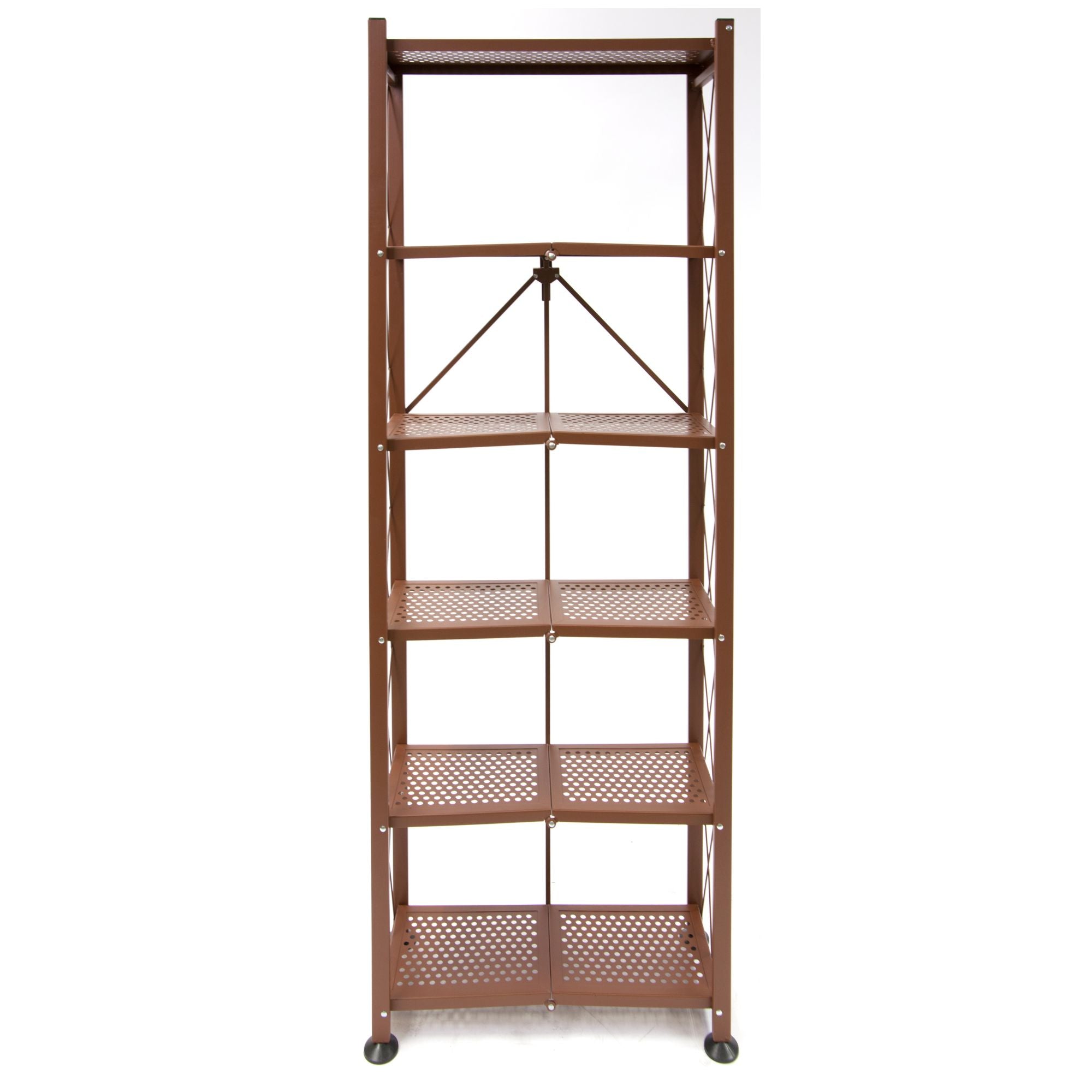 Origami RB Foldable 6 Tier Rack, Wheels Tall/Slim, Bronze, Certified Refurbished - VMInnovations