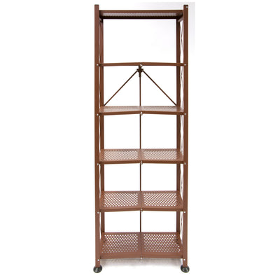 Origami RB Foldable 6 Tier Rack, Wheels Tall/Slim, Bronze, Certified Refurbished - VMInnovations