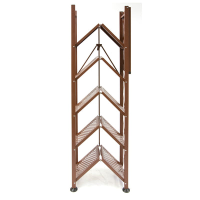 Origami RB Foldable 6 Tier Rack, Wheels Tall/Slim, Bronze, Certified Refurbished - VMInnovations