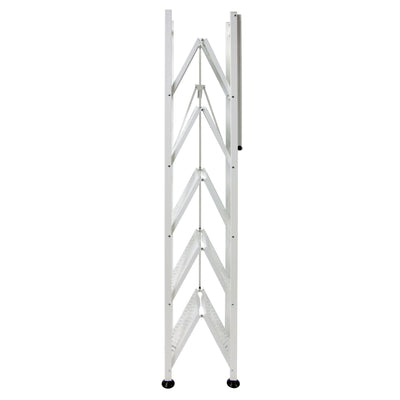 Origami RB Foldable 6 Tier Rack, Wheels, Tall/Slim, White, (Open Box) - VMInnovations