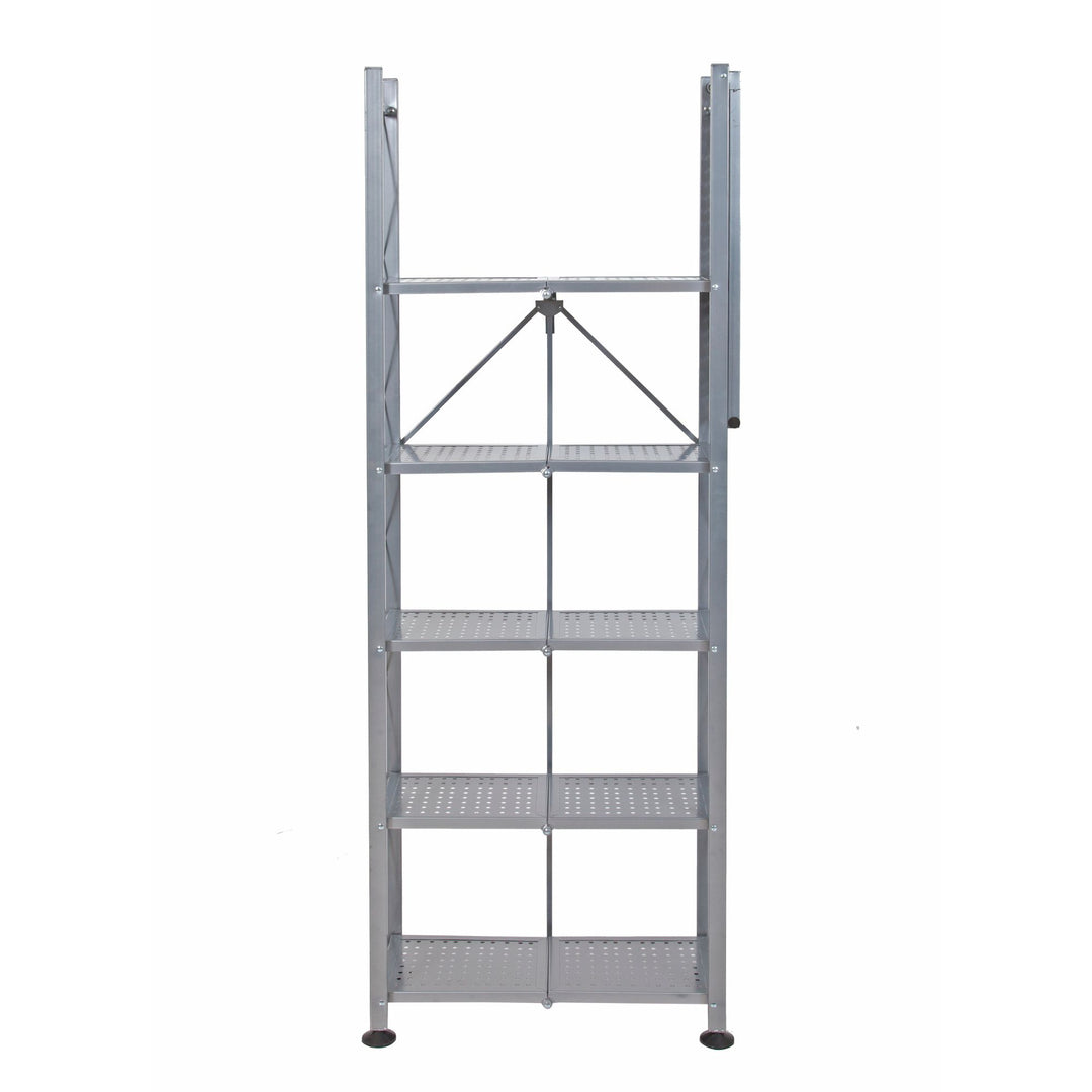 Origami RB Foldable 6 Tier Rack, Wheels Tall/Slim, Silver, Certified Refurbished