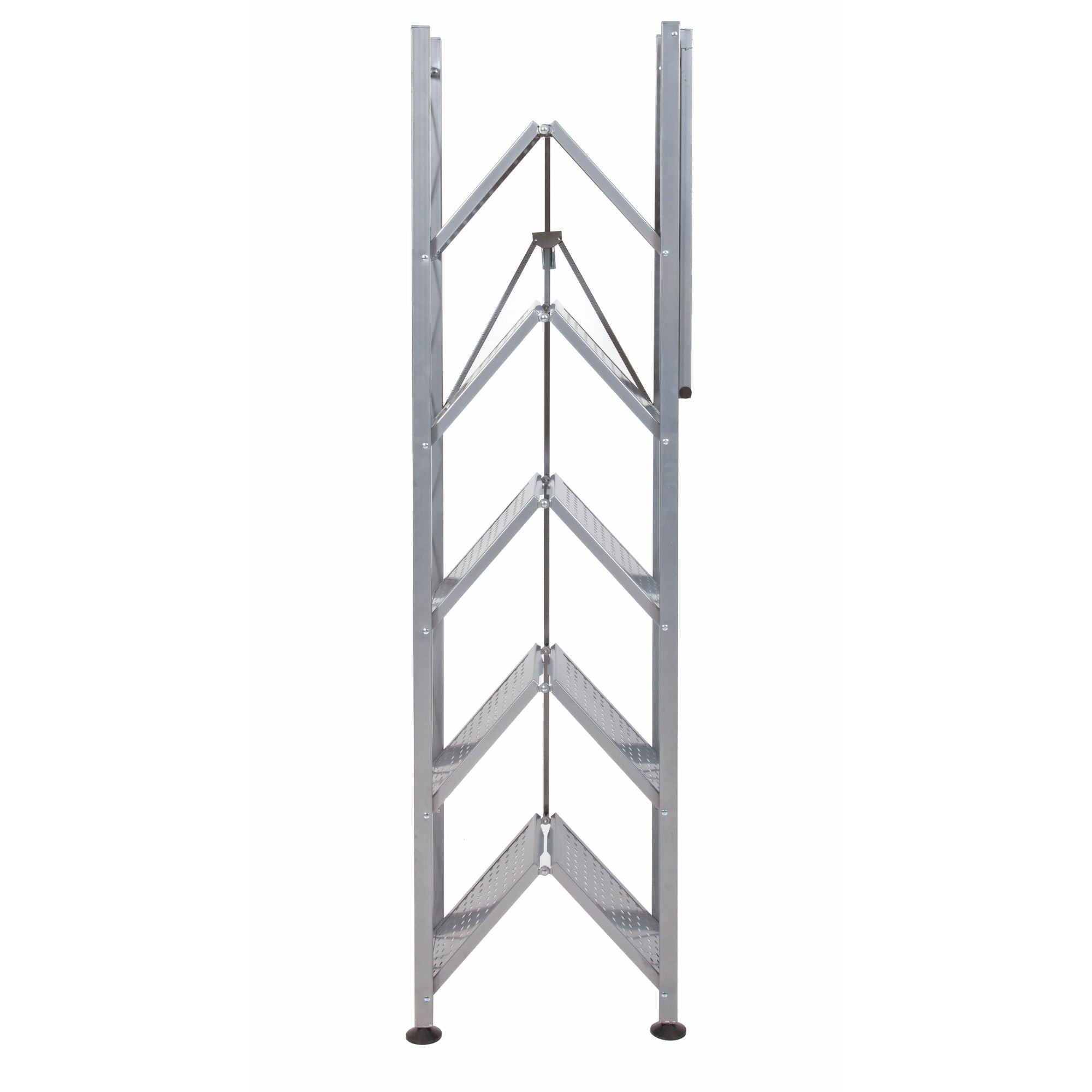 Origami RB Foldable 6 Tier Rack, Wheels Tall/Slim, Silver, Certified Refurbished - VMInnovations