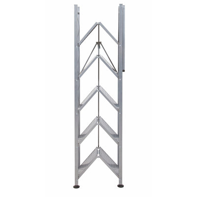 Origami RB Foldable 6 Tier Rack, Wheels Tall/Slim, Silver, Certified Refurbished - VMInnovations