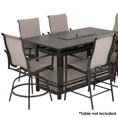 Four Seasons Courtyard Manhattan 6 Piece Patio Dining Furniture, Gray (Used) - VMInnovations