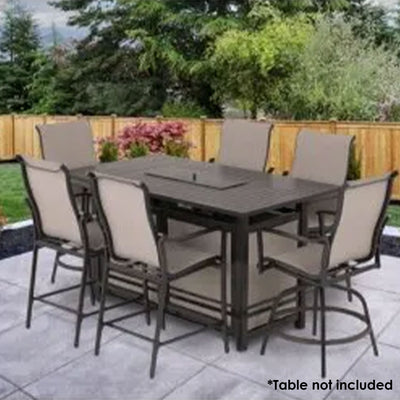 Four Seasons Courtyard Manhattan 6 Piece Patio Dining Furniture, Gray (Used) - VMInnovations