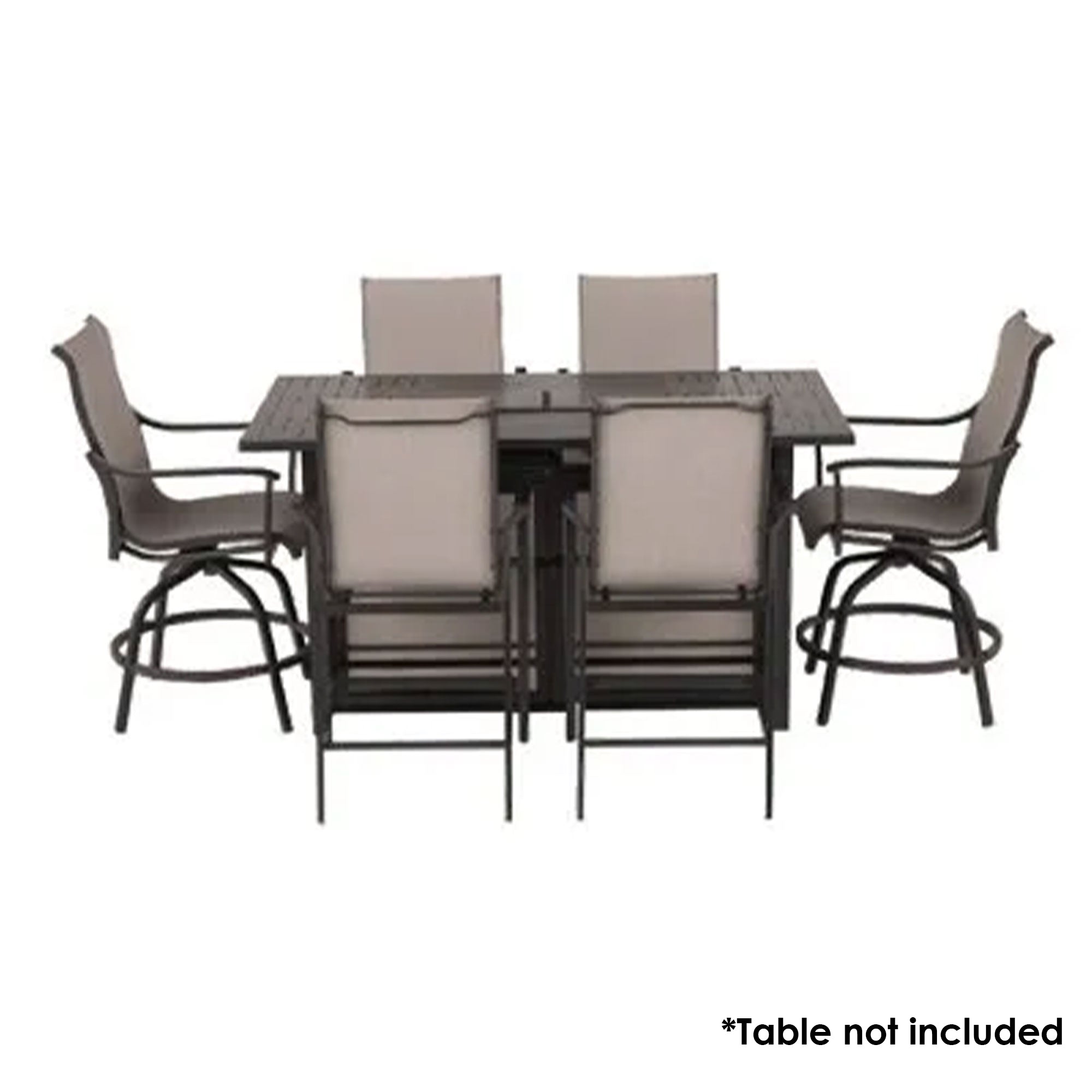 Four Seasons Courtyard Manhattan 6 Piece Patio Dining Furniture, Gray (Used) - VMInnovations