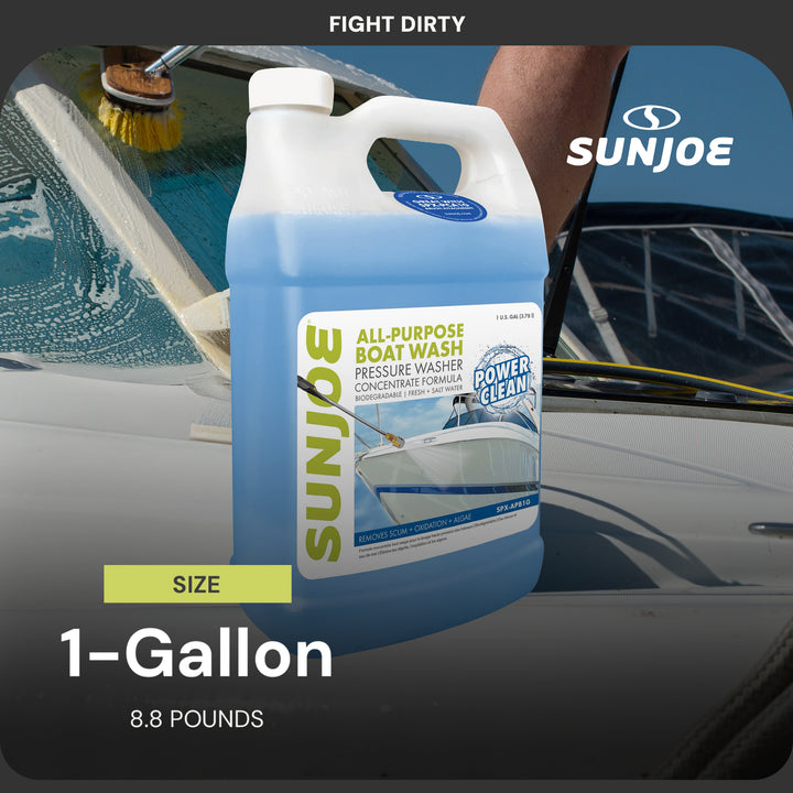 Sun Joe All Purpose Boat Wash Pressure Washer Cleaner Concentrate, 1 Gal, APBW1G - VMInnovations