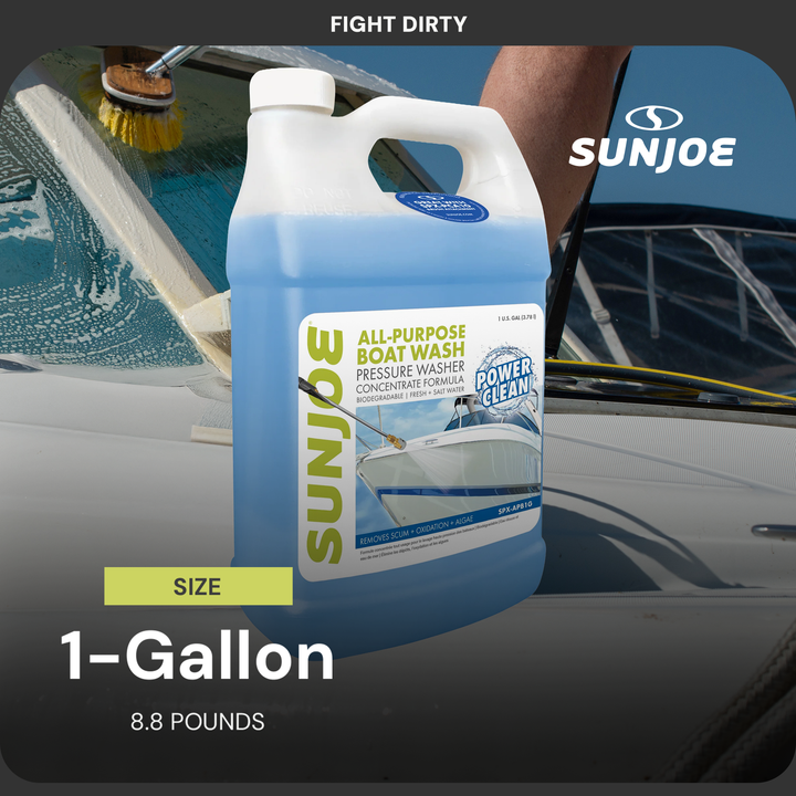 Sun Joe All Purpose Boat Wash Pressure Washer Cleaner Concentrate, 1 Gal, APBW1G