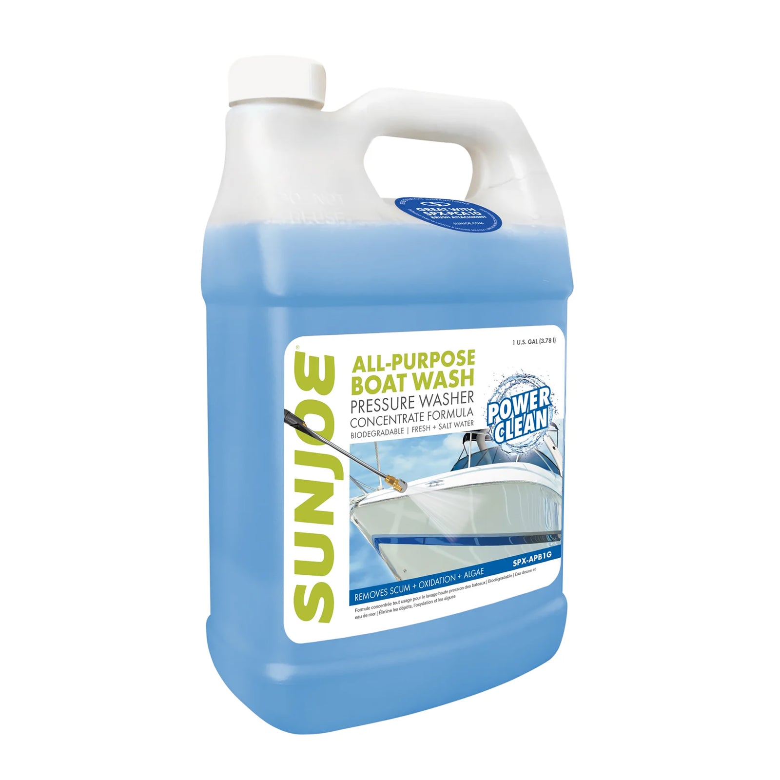 Sun Joe All Purpose Boat Wash Pressure Washer Cleaner Concentrate, 1 Gal, APBW1G - VMInnovations