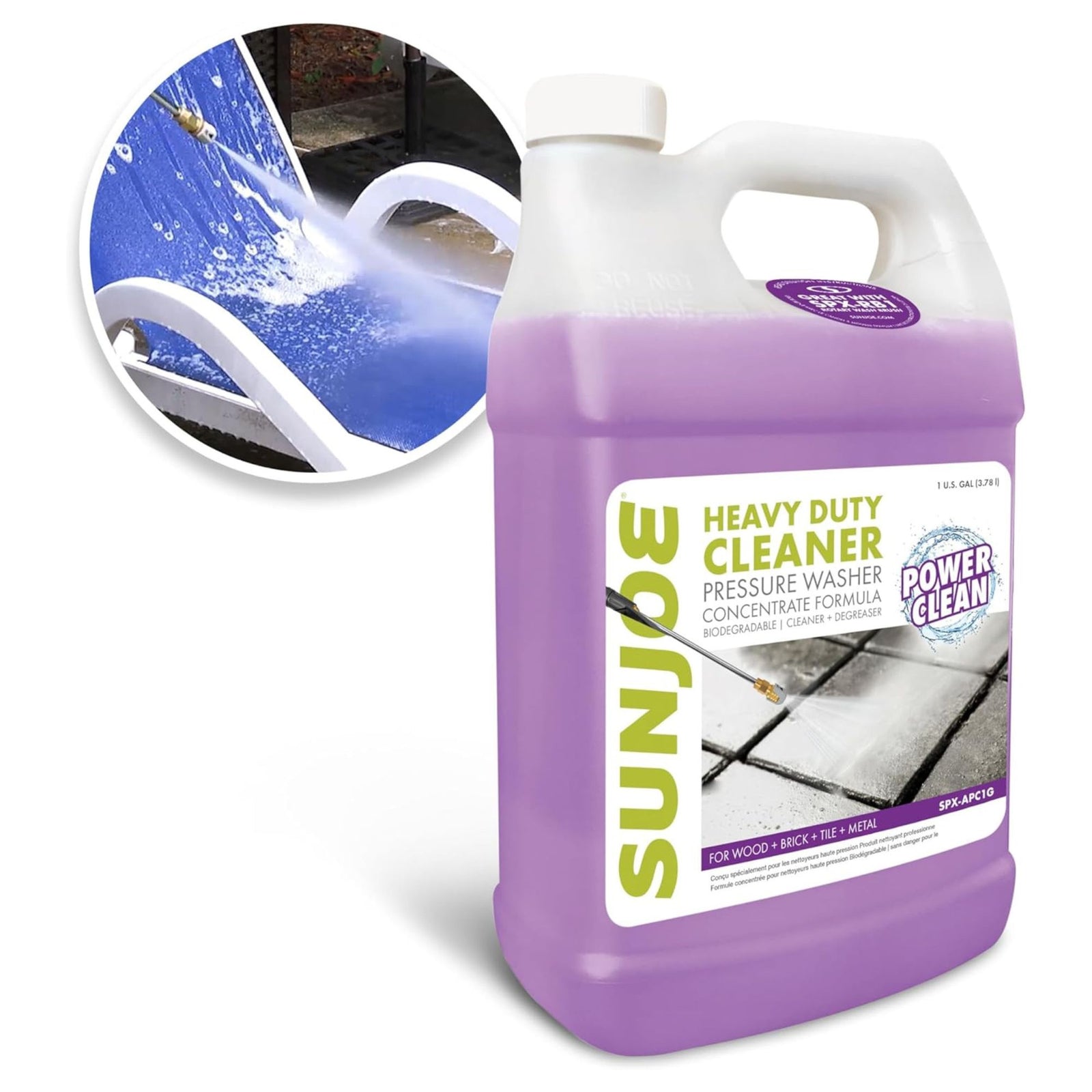Sun Joe All-Purpose Pressure Washer Cleaner and Degreaser, 1 Gallon, SPX-APC1G - VMInnovations
