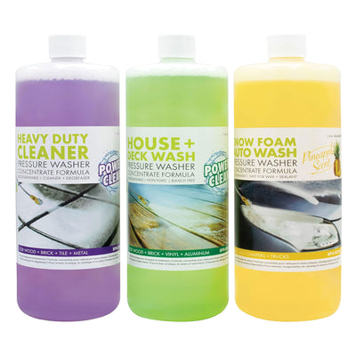 Sun Joe 3 Pack Pressure Washer Concentrate Formula, Detergent Trio (Open Box) - VMInnovations