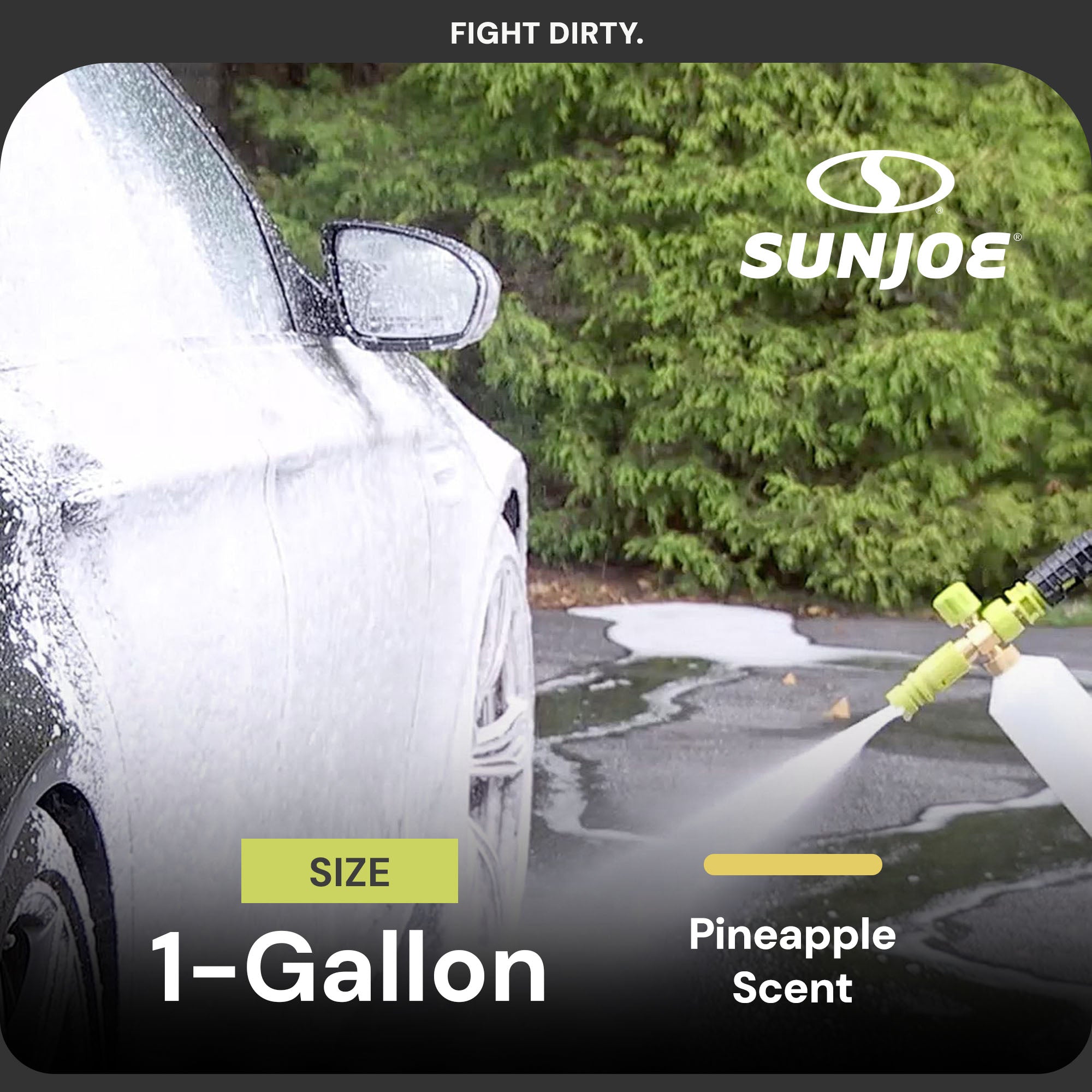 Sun Joe Snow Foam Pineapple Scented Car Wash Soap & Cleaner, 1 Gallon, FCS1G