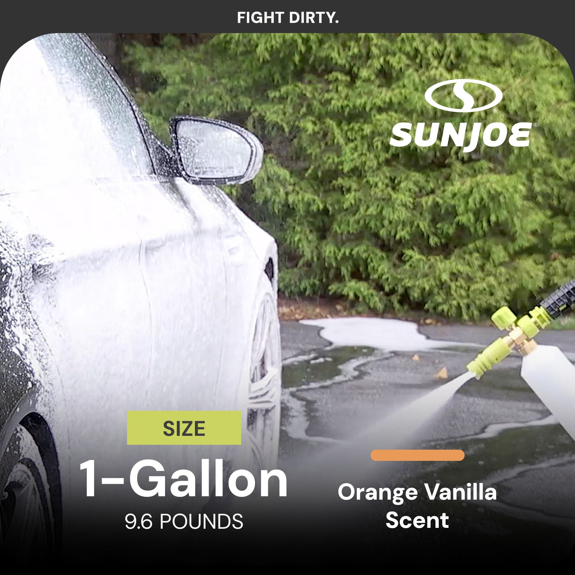Sun Joe Premium Snow Foam Car Soap Cleaner, 1 Gal, Orange-Vanilla, SPX-FCS1G-CRM - VMInnovations