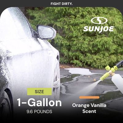 Sun Joe Premium Snow Foam Car Soap Cleaner, 1 Gal, Orange-Vanilla, SPX-FCS1G-CRM - VMInnovations