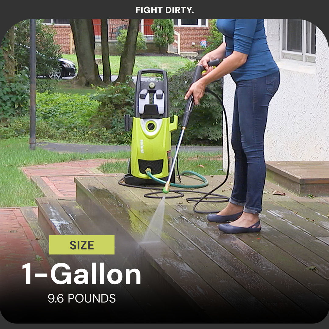 Sun Joe Electric Pressure Washer & All-Purpose House Deck Cleaning Concentrate