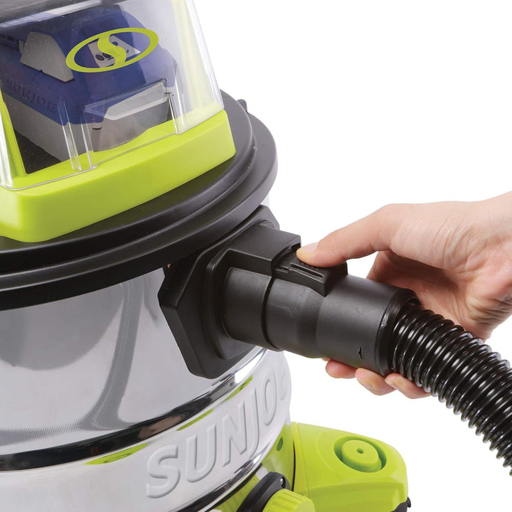 Sun Joe 24V Cordless Stainless Steel Wet or Dry Vacuum Kit, 5.3 Gal, 24V-WDV6000