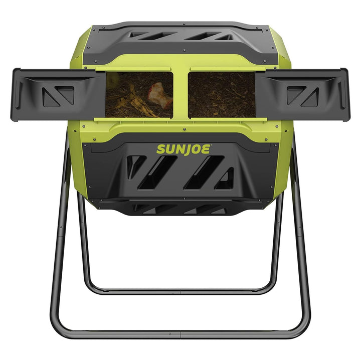 Sun Joe Dual Chamber Tumbling Composter, Advanced Aeration, 42 Gallon (Open Box)