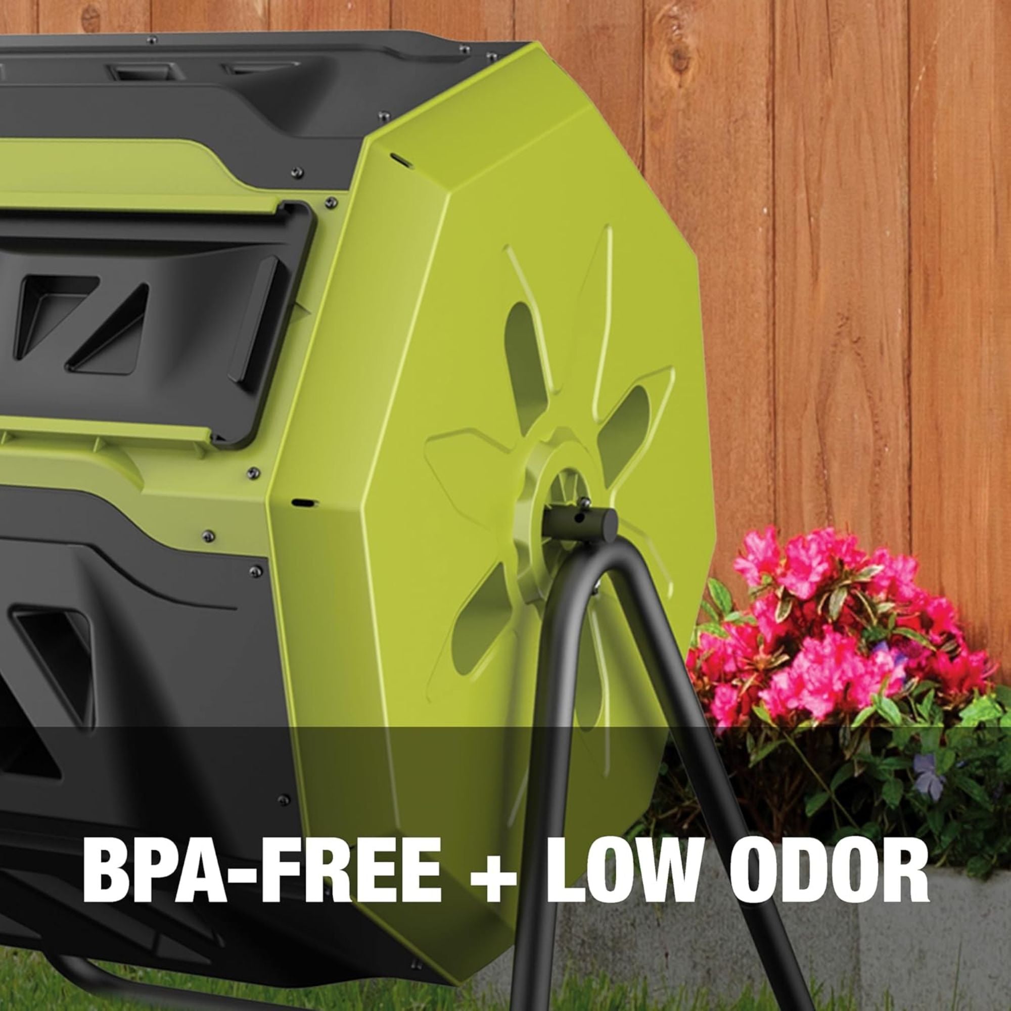 Sun Joe Dual Chamber Tumbling Composter, Advanced Aeration, 42 Gallon (Open Box)