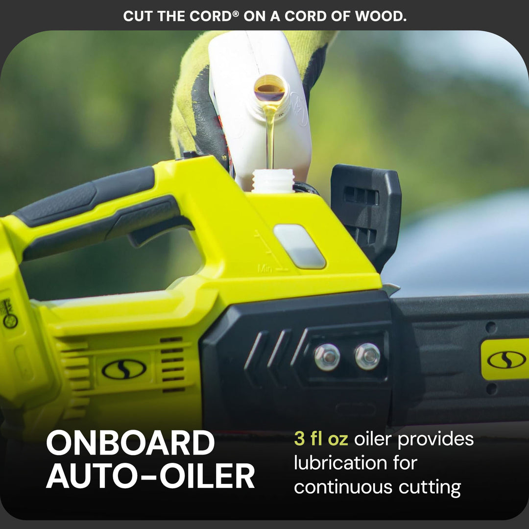 Sun Joe 24V 10-Inch 600W Chain Saw Kit with 4.0Ah Battery & Charger (Open Box) - VMInnovations